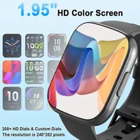Смарт-годинник S05-0782 (1.95" HD) з відповіддю на дзвінок, 110+ спорт, IP68, Фітнес-трекер (Black) — фото 3