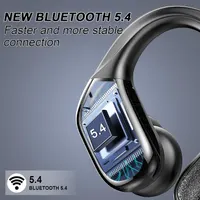 Навушники Rulefiss S05-0785 Sport (Чорні), 75г, Bluetooth 5.4, 4-ENC, IP7, LED-дисплей, з завушинами — фото 4