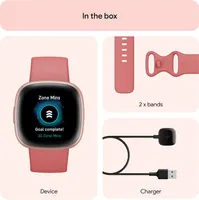 Смарт-часы Fitbit Versa 4 (Pink Sand/Copper Rose) GPS, 24/7 Heart Rate, 40+ режимов, Sleep Tracking — фото 2