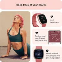 Смарт-годинник Fitbit Versa 4 (Pink Sand/Copper Rose) GPS, 24/7 Heart Rate, 40+ режимів, Sleep Tracking — фото 6