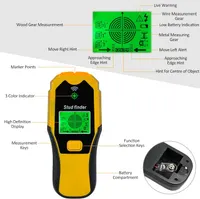 Сканер стен Mulcort 5-в-1, детектор проводки, металла, дерева (профиль), LCD-дисплей, аудио-сигнал — фото 5