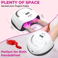 LED-лампа NAILGIRLS 168Вт, УФ-лампа для нігтів, 4 таймери, Авто-сенсор, Сушка для гель-лаку — фото 4