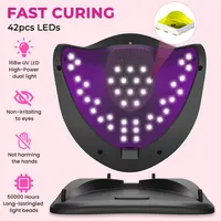 LED-лампа NAILGIRLS 168Вт, УФ-лампа для ногтей, 4 таймера, Авто-сенсор, Сушка для гель-лака — фото 6