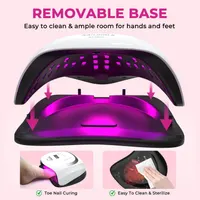 LED-лампа NAILGIRLS 168Вт, УФ-лампа для ногтей, 4 таймера, Авто-сенсор, Сушка для гель-лака — фото 7