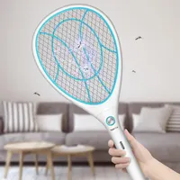 Night Cat Fly Racket Electric: Fly Swatter Electronic Bug Zapper Bat Mosquito Insect Killer Indoor USB Rechargeable 3000V — фото 2