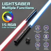 Световой меч S05-0813 (15 цветов RGB), для дуэлей, со звуком FX, USB-C, для детей и взрослых — фото 5