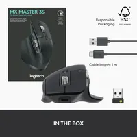 Мышь Logitech MX Master 3S (Graphite), Беспроводная, Ergo, 8K DPI, Quiet Clicks, Logi Bolt, Bluetooth — фото 3