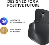 Мышь Logitech MX Master 3S (Graphite), Беспроводная, Ergo, 8K DPI, Quiet Clicks, Logi Bolt, Bluetooth — фото 6