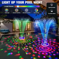 Плаваючий фонтан для басейну з LED-підсвічуванням, Акумуляторний, Водоспад з якорем (Для басейнів) — фото 7
