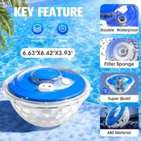 Плавающий фонтан для бассейна с LED-подсветкой, Аккумуляторный, Водопад с якорем (Для бассейнов) — фото 2