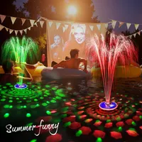 Плавающий фонтан для бассейна с LED-подсветкой, Аккумуляторный, Водопад с якорем (Для бассейнов) — фото 5