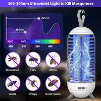 2 in 1 Mosquito Repellent Lamp - Camping USB Lamp, 2500 mAh UV Fly Trap with LED Light, IP66 Electric Outdoor/Indoor for Garden Patio — фото 5