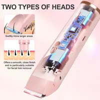 Electric Shaver for Women, 2-in-1 Electric Razor for Womens Legs Underarm Face Pubic Hairs, Rechargeable Razor Body Hair Trimmer Wet & Dry Use — фото 3