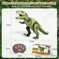 Радіокерований динозавр T-Rex JOYIN, ходить, гарчить, світяться очі, іграшка для дітей — фото 5