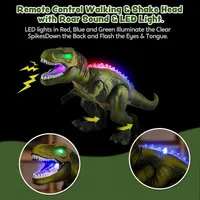 Радіокерований динозавр T-Rex JOYIN, ходить, гарчить, світяться очі, іграшка для дітей — фото 6