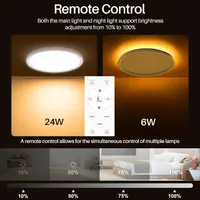 Потолочный LED-светильник AmazeFan (30см / 24Вт) с пультом, Диммируемый, Ночник, Теплый Белый — фото 2