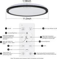 Потолочный LED-светильник AmazeFan (30см / 24Вт) с пультом, Диммируемый, Ночник, Теплый Белый — фото 5