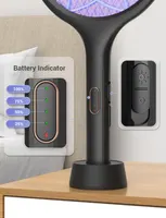 Электрическая мухобойка-лампа YISSVIC 4000V (2-в-1), USB, UV-ловушка, складная ручка — фото 4
