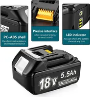 Акумулятор 18В 5.5Аг для Makita LXT BL1860B (2 шт) з індикатором заряду, заміна BL1850B/BL1840 — фото 3