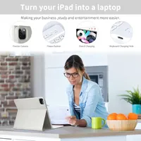 Магнітний чохол-клавіатура для iPad Air 11" (M3/M2) та iPad Pro 11" (4/3/2/1 Gen) з Bluetooth і тримачем для с — фото 6