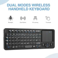 Міні-клавіатура Rii K06 Bluetooth + 2.4G, Тачпад, ІЧ-навчання, Підсвітка, для Smart TV/PC — фото 7