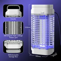 Знищувач комах електричний (4200V / 18Вт) Вуличний, Водонепроникний, UV-лампа, Білий — фото 7