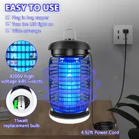 Лампа-знищувач комарів з LED-підсвіткою, Вулична пастка, Електрична, для саду/патіо — фото 2