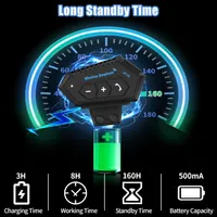 Bluetooth-гарнитура для мотошлема BT12, Hands-Free, Музыка, Шумоподавление, IP-защита — фото 4
