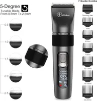 Hatteker Professional Hair Trimmer Men's Beard Trimmer Hair Trimmer Long Hair Trimmer Precision Trimmer Waterproof 3 in 1 — фото 3