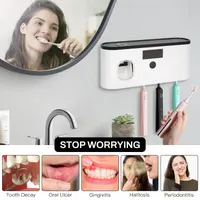 Стерилізатор зубних щіток UV (Тримач) з дозатором пасти, USB, Настінний, 5 слотів — фото 2