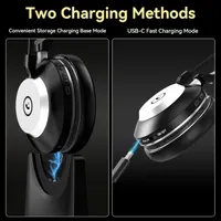 Бездротова гарнітура з мікрофоном (AI Noise Cancelling), USB-Dongle + Bluetooth, для Call-центру — фото 2