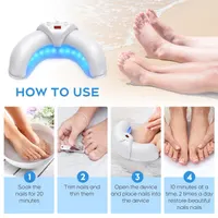 Device for Multiple Toenails & fingernails, Nail Fungus Device, Nail Repair Solution for Damaged and Discolored Nails, Suitable for Home Use White — фото 6