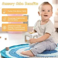 Бизикуб Lookka 7-в-1, Сенсорная игрушка Монтессори для малышей 1-3 лет, Развитие моторики — фото 6