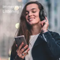 Наушники Uliptz (65 часов, 6 EQ режимов), Bluetooth 5.3, Складные, HiFi, Черные — фото 4