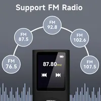 MP3-плеєр з Bluetooth 5.2 (32ГБ), Диктофон, Відео, Електронні книги, Динамік, Чорний — фото 2