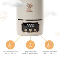 Подогреватель бутылочек BEBELUX (36W USB-C), Портативный, Аккумуляторный, Точная температура