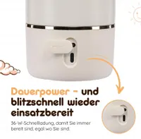 Подогреватель бутылочек BEBELUX (36W USB-C), Портативный, Аккумуляторный, Точная температура — фото 6