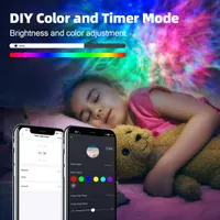 Проектор зоряного неба Galaxy (Smart WiFi), Додаток, Голосове керування, Північне сяйво