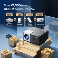 Смарт-проектор XGODY Sail2 (Google TV) 1080P/4K, 600 ANSI, Автофокус, WiFi 6, Bluetooth 5.2 — фото 5