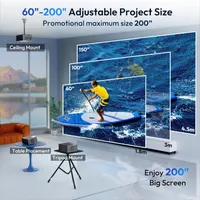 Смарт-проектор XGODY Sail2 (Google TV) 1080P/4K, 600 ANSI, Автофокус, WiFi 6, Bluetooth 5.2 — фото 9