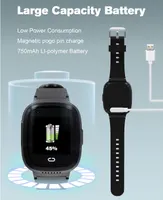 Дитячий смарт-годинник PTHTECHUS 4G з GPS та відеодзвінком, SOS кнопка, Чорний