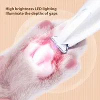 Триммер для лап и мордочки животных с LED подсветкой, Тихий, USB — фото 8