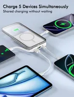 Магнитный Power Bank 10000mAh с кабелем (MagSafe Compatible), PD 20W, Дисплей, Черный — фото 5