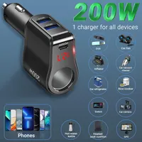 Розгалужувач прикурювача 200W (3 Гнізда + USB-C PD), Вольтметр, Вимикачі — фото 3