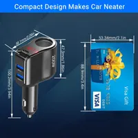 Розгалужувач прикурювача 200W (3 Гнізда + USB-C PD), Вольтметр, Вимикачі — фото 8