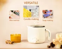 Wax Melter for Candle Making Non-stick and Keep Warm 1.8L Large Electric Wax Melting Pot with Pouring Spout - Wicks, Wick Stickers, Centering Device, Spoon, Candle Making Supplies — фото 4