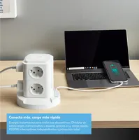 Мережевий фільтр-вежа (Tower) 11-в-1: 8 розеток + USB-C PD 20W + Нічник — фото 2