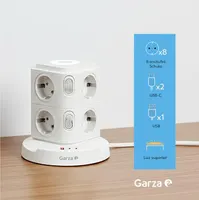 Мережевий фільтр-вежа (Tower) 11-в-1: 8 розеток + USB-C PD 20W + Нічник — фото 5