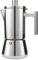 Easyworkz Diego Stovetop Espresso Maker Stainless Steel Italian Coffee Machine Maker 12cup 520ml Induction Moka Pot