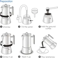 Easyworkz Diego Stovetop Espresso Maker Stainless Steel Italian Coffee Machine Maker 12cup 520ml Induction Moka Pot — фото 6